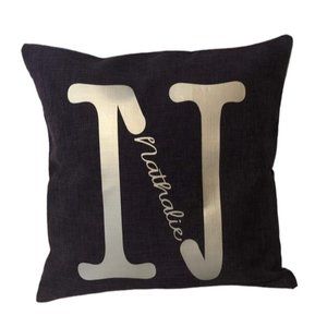 Hand Crafted | Name & Letter Throw Pillow Case